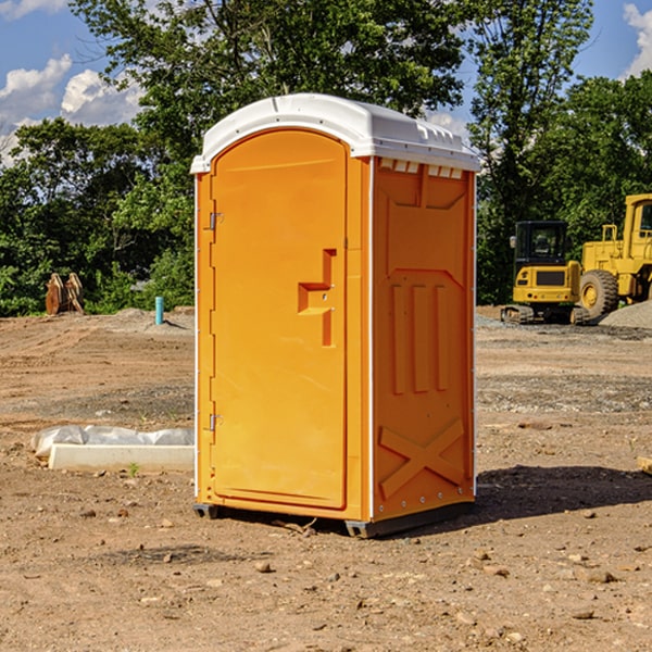 how often are the porta potties cleaned and serviced during a rental period in Bolingbroke